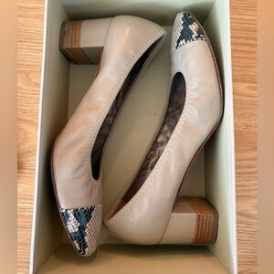 AGL leather block heels